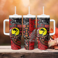 Aotearoa and Australia Toitu Te Tiriti Tumbler With Handle Honour the Treaty - Te Tiriti Is Us