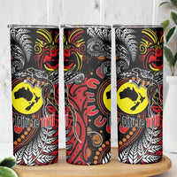 Aotearoa and Australia Toitu Te Tiriti Skinny Tumbler Honour the Treaty - Stand Together Stand Stronger LT03 - Polynesian Pride
