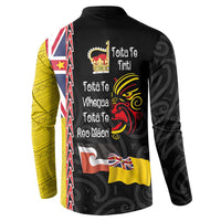 Aotearoa and Niue Toitu Te Tiriti Button Sweatshirt Honour the Treaty - Fight Together Stand Together