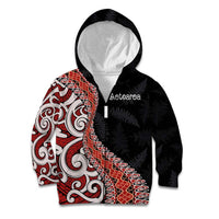Aotearoa Maori Stylized Koru - Silver Ferns Kid Hoodie