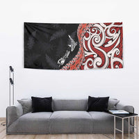 Aotearoa Maori Stylized Koru - Silver Ferns Tapestry