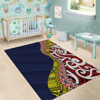 Aotearoa and Niue Area Rug Hiapo Maori Stylized Koru