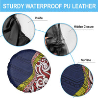 Aotearoa and Niue Spare Tire Cover Hiapo Maori Stylized Koru