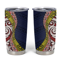 Aotearoa and Niue Tumbler Cup Hiapo Maori Stylized Koru
