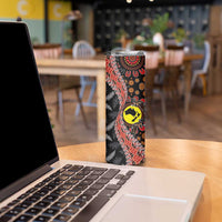 Aotearoa and Australia Skinny Tumbler Maori Koru Ferns With Aboriginal Kangaroo