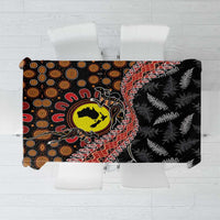 Aotearoa and Australia Tablecloth Maori Koru Ferns With Aboriginal Kangaroo