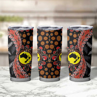 Aotearoa and Australia Tumbler Cup Maori Koru Ferns With Aboriginal Kangaroo