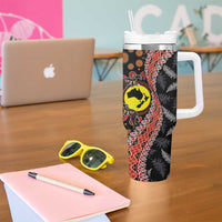 Aotearoa and Australia Tumbler With Handle Maori Koru Ferns With Aboriginal Kangaroo