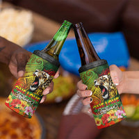 Hawaiian Reggae 4 in 1 Can Cooler Tumbler Jawaiian One Love-Tribal Tatoos and Rastafari Lion LT03 - Polynesian Pride