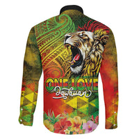 Hawaiian Reggae Family Matching Tank Maxi Dress and Hawaiian Shirt Jawaiian One Love-Tribal Tatoos and Rastafari Lion LT03 - Polynesian Pride