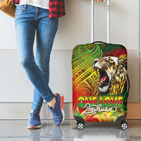 Hawaiian Reggae Luggage Cover Jawaiian One Love-Tribal Tatoos and Rastafari Lion LT03 - Polynesian Pride