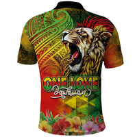 Hawaiian Reggae Polo Shirt - Jawaiian One Love Tribal Tattoos and Rastafari Lion LT03 - Polynesian Pride