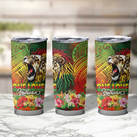 Hawaiian Reggae Tumbler Cup Jawaiian One Love-Tribal Tatoos and Rastafari Lion LT03 - Polynesian Pride