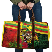 Hawaiian Reggae Travel Bag Kakau Art Motifs with Ohia Lehua and Rastafari Lion LT03 Multicolor - Polynesian Pride