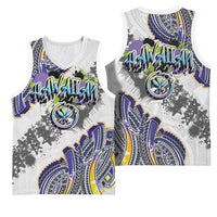 Traditional Art Hawaiian Kakau Tattoos Basketball Jersey Graffiti Style - Polynesian Pride
