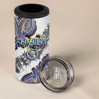 Traditional Art Hawaiian Kakau Tattoos 4 in 1 Can Cooler Tumbler Graffiti Style - Polynesian Pride
