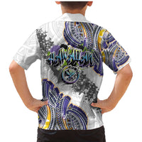 Traditional Art Hawaiian Kakau Tattoos Family Matching Mermaid Dress and Hawaiian Shirt Graffiti Style LT03 - Polynesian Pride