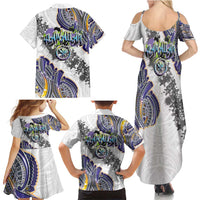 Traditional Art Hawaiian Kakau Tattoos Family Matching Summer Maxi Dress and Hawaiian Shirt Graffiti Style LT03 - Polynesian Pride