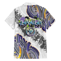 Traditional Art Hawaiian Kakau Tattoos Family Matching Summer Maxi Dress and Hawaiian Shirt Graffiti Style - Polynesian Pride
