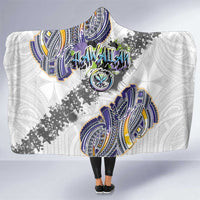 Traditional Art Hawaiian Kakau Tattoos Hooded Blanket Graffiti Style - Polynesian Pride