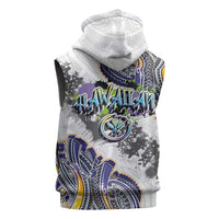Traditional Art Hawaiian Kakau Tattoos Sleeveless Hoodie Graffiti Style LT03 - Polynesian Pride