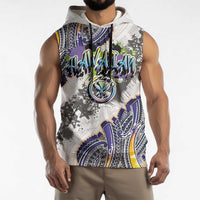Traditional Art Hawaiian Kakau Tattoos Sleeveless Hoodie Graffiti Style LT03 - Polynesian Pride