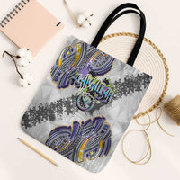Traditional Art Hawaiian Kakau Tattoos Tote Bag Graffiti Style LT03 Black Strap One Size White - Polynesian Pride