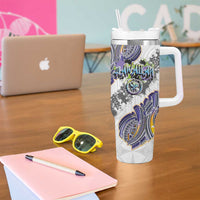 Traditional Art Hawaiian Kakau Tattoos Tumbler With Handle Graffiti Style - Polynesian Pride