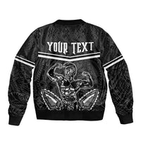 Custom Hawaii Warrior Bomber Jacket Kakau Quilt Pattern LT03 - Polynesian Pride