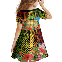 Hawaii Womens Day Wahine Family Matching Short Sleeve Bodycon Dress and Hawaiian Shirt Strong Beautiful Woman with Kakau Style LT03 - Polynesian Pride