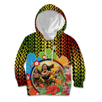 Hawaii Womens Day Wahine Kid Hoodie Strong Beautiful Woman with Kakau Style LT03 Hoodie Red - Polynesian Pride