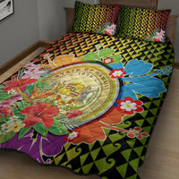 Hawaii Womens Day Wahine Quilt Bed Set Strong Beautiful Woman with Kakau Style LT03 - Polynesian Pride