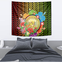 Hawaii Womens Day Wahine Tapestry Strong Beautiful Woman with Kakau Style LT03 - Polynesian Pride