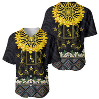Flores de Mayo and Filipino Fiesta Baseball Jersey The Sun-Jasmine and Polynesian Yakan Tattoo Barong Style LT03 - Polynesian Pride