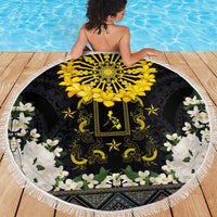 Flores de Mayo and Filipino Fiesta Beach Blanket The Sun-Jasmine and Polynesian Yakan Tattoo Barong Style