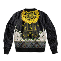 Flores de Mayo and Filipino Fiesta Bomber Jacket The Sun-Jasmine and Polynesian Yakan Tattoo Barong Style LT03 - Polynesian Pride