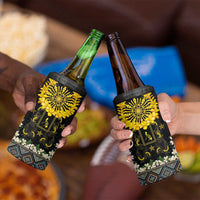 Flores de Mayo and Filipino Fiesta 4 in 1 Can Cooler Tumbler The Sun-Jasmine and Polynesian Yakan Tattoo Barong Style