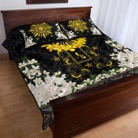 Flores de Mayo and Filipino Fiesta Quilt Bed Set The Sun-Jasmine and Polynesian Yakan Tattoo Barong Style LT03 - Polynesian Pride