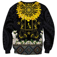 Flores de Mayo and Filipino Fiesta Sweatshirt The Sun-Jasmine and Polynesian Yakan Tattoo Barong Style LT03 - Polynesian Pride