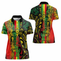 Aotearoa Reggae Women Polo Shirt Maori Reggae-One Love