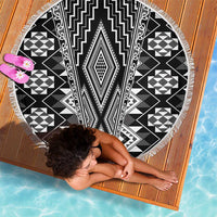 Aotearoa Tukutuku and Poutama Motif Classic Beach Blanket