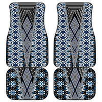 Blue Aotearoa Tukutuku and Poutama Motif Car Mats