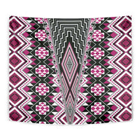 Pink Aotearoa Tukutuku and Poutama Motif Tapestry