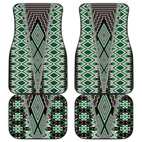 Green Aotearoa Tukutuku and Poutama Motif Car Mats