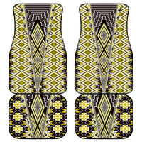 Yellow Aotearoa Tukutuku and Poutama Motif Car Mats