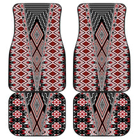 Red Aotearoa Tukutuku and Poutama Motif Car Mats