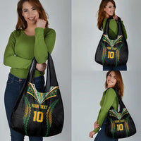 Custom Cook Islands Rugby League Grocery Bag Tatau Tribal Pattern-Special Edition Black Color