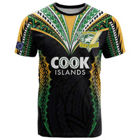Custom Cook Islands Rugby League T Shirt Tatau Tribal Pattern-Special Edition Black Color