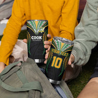 Custom Cook Island Rugby League 2025 Tumbler Cup Tatau Tribal Pattern-Special Edition Black Color