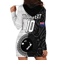 Custom Fiji and New Zealand Rugby Hoodie Dress Tapa Mix Maori Pattern